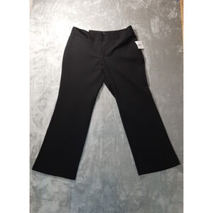 NWT Ellen Tracy Dress Pants Womens 16 Black Pull On Stretch Work Casual Designer